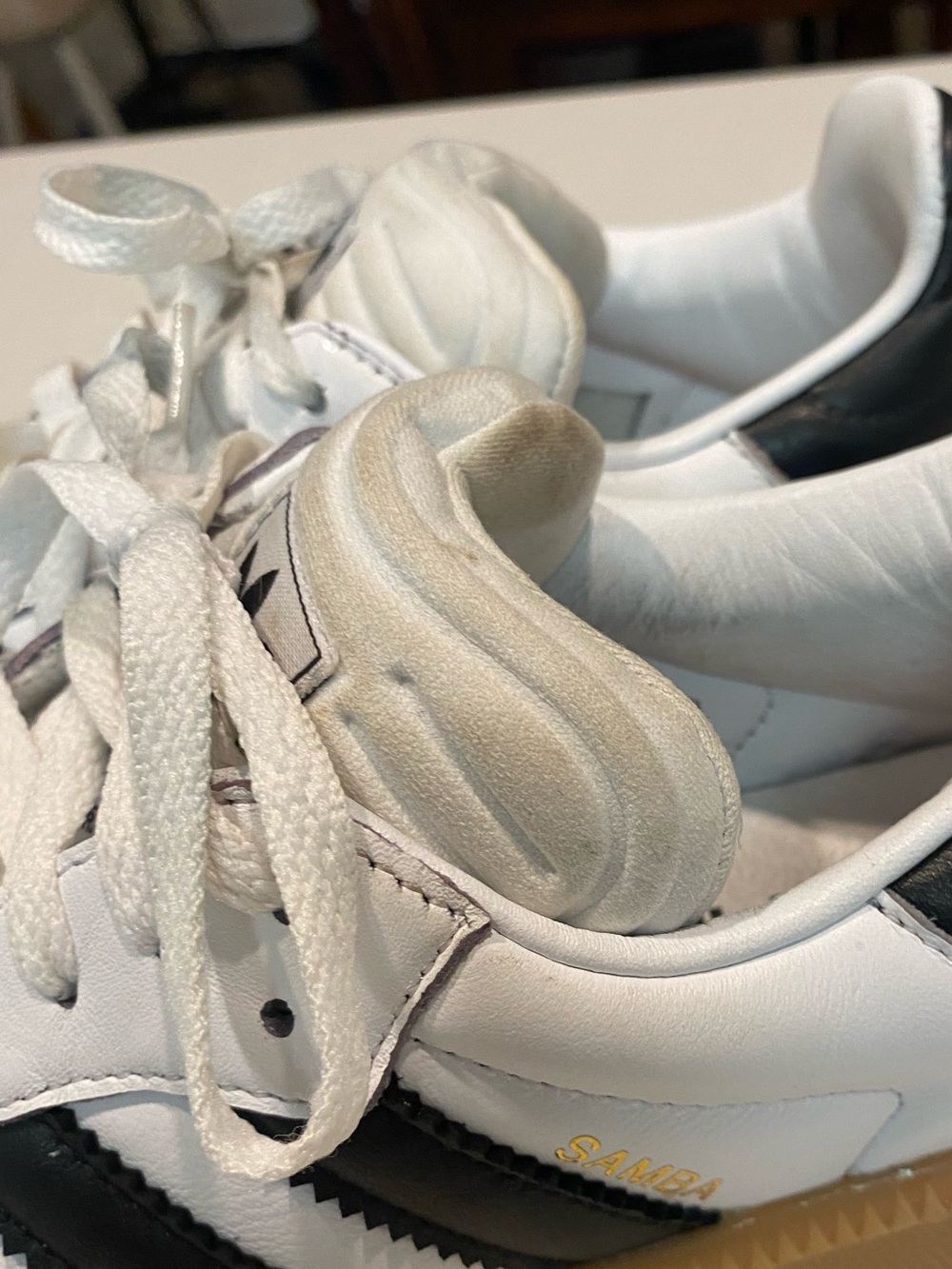 ADIDAS SAMBA XLG CLOUD WHITE CORE BLACK GUM MIDSOLE SNEAKERS SHOE SZ 8 EU 41.5 - Picture 11 of 16